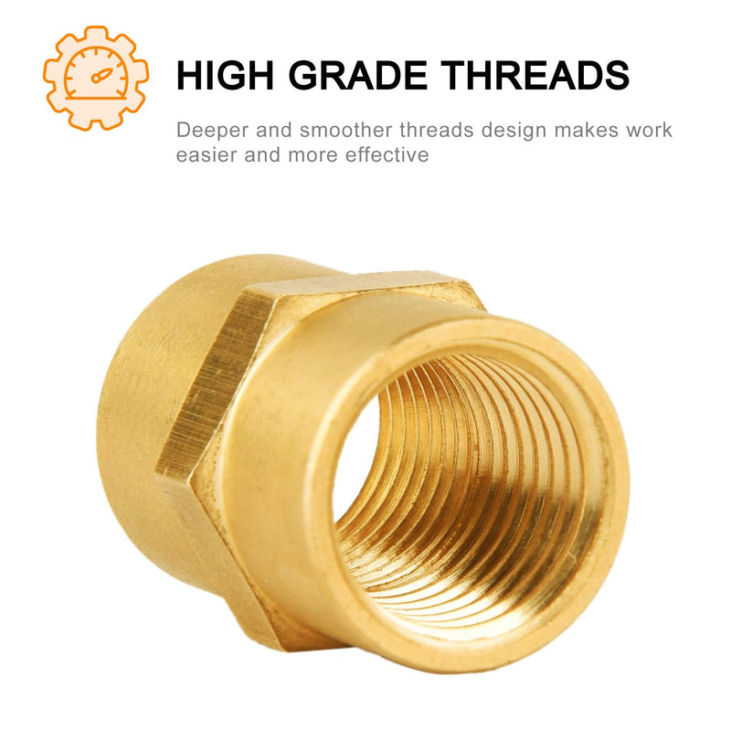 [Australia - AusPower] - Air Hose Fittings, SUNGATOR Brass Pipe Fitting, Coupling 1/4" x 1/4" NPT Female Pipe Air Fittings (12-Pack) 12 