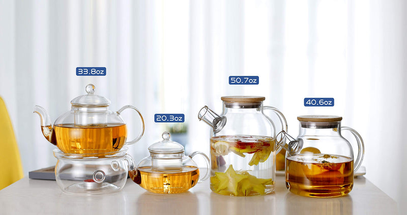 [Australia - AusPower] - CNGLASS Glass Infuser with Lid for 20.3oz Teapot S 