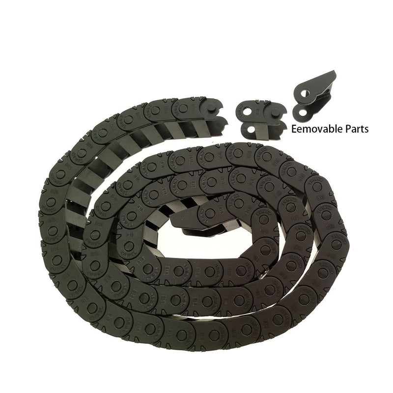 [Australia - AusPower] - YXQ R18 Drag Chain 10x20mm CNC Wire Protector Carrier 1M Black Plastic for Robotic Manipulator R18 10x20mm 