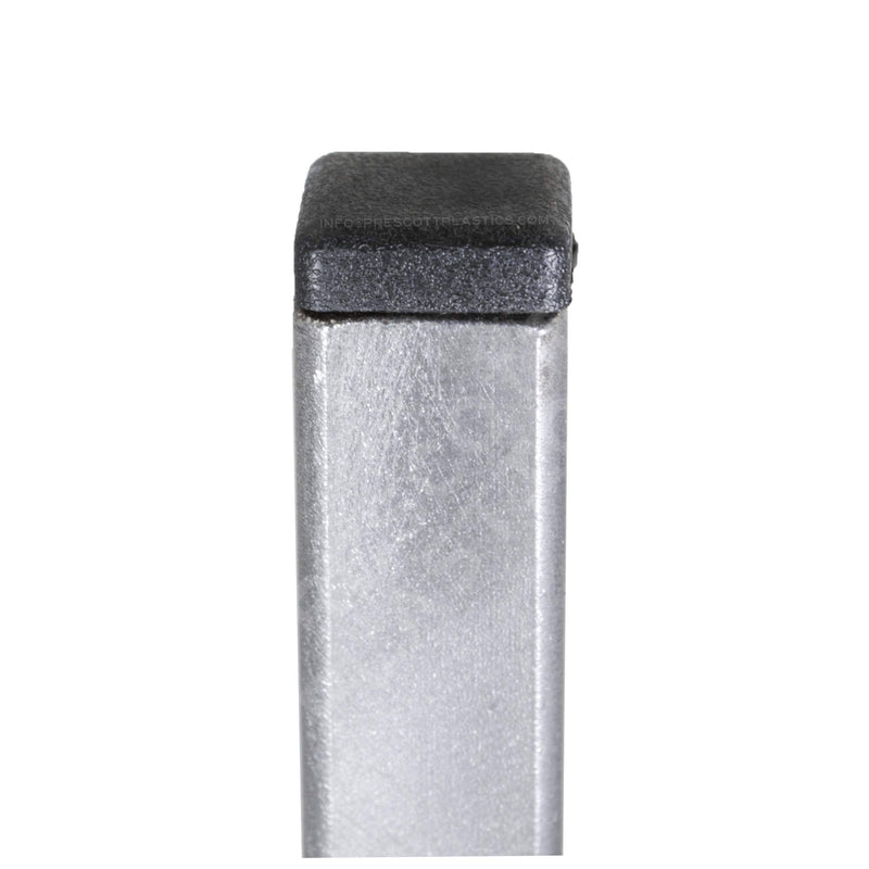 [Australia - AusPower] - Prescott Plastics 0.875 Inch Square Plastic Plug Insert, Black End Cap for Metal Tubing, Fence, Glide Insert for Pipe Post, Chairs and Furnitures (10 Pack) 10 