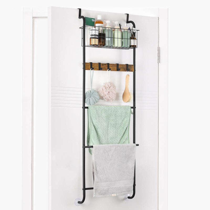 [Australia - AusPower] - Free Standing Towel Rack 2 Tier Towel Holder Stand and Over The Door Towel Rack Behind Door Towel Holder for Bathroom 