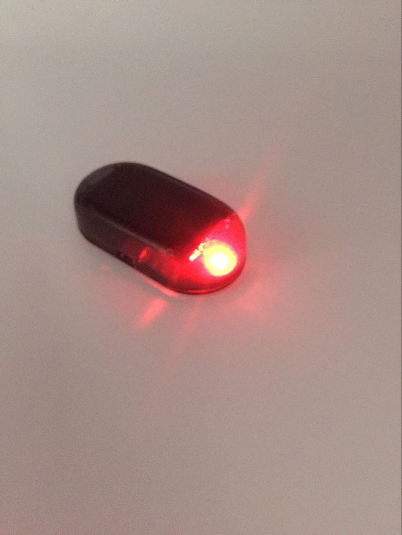 [Australia - AusPower] - Onerbuy Solar Power Simulated Car Alarm LED Light Anti-Theft Warning Lights Flashing Security Lamp Red Red-1 