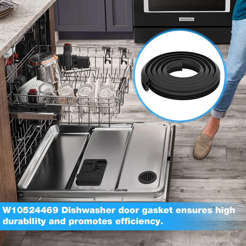 [Australia - AusPower] - W10524469 Dishwasher Door Seal Replacement Whirlpool Kenmore Dishwasher Part W11498831,66513019K110,WDF780SLYM2, MDB7759AWS3 