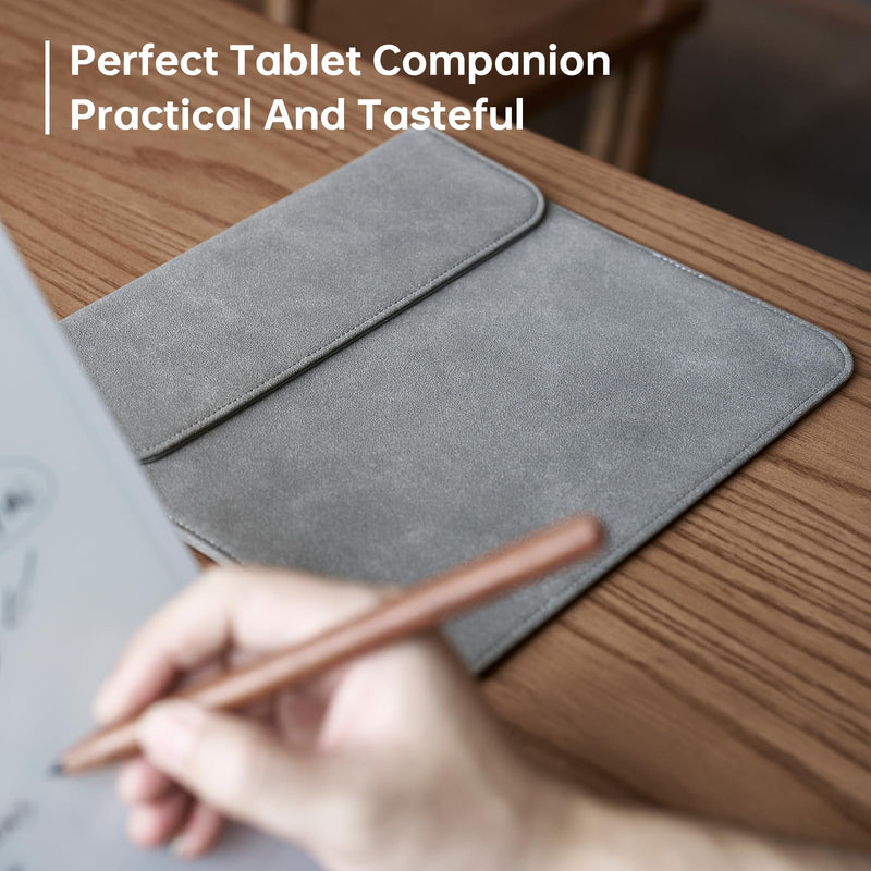[Australia - AusPower] - NibtouTech Minimalistic Protective Case - (Magnetic Closure, Scratch-Resistant, Water-Resistant,Pen Holder Design) Tablet Sleeve Case for 10.2" Tablet Device and 10.3" Remarkable 2. (Dark Grey) Dark grey 