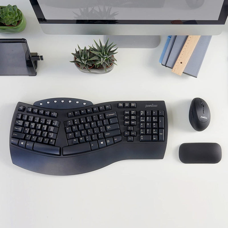 [Australia - AusPower] - Perixx PERIMICE-719 Wireless 2.4 GHz Ergonomic Vertical Optical Mouse, Portable Mini Size, 3 Level DPI, Right Handed, Black 