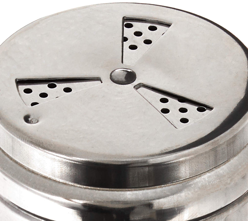 [Australia - AusPower] - Elizabeth Karmel’s Adjustable Dry Rub Shaker with Holes for Medium and Coarse Grind Seasonings, Stainless Steel, 1-Cup Capacity 