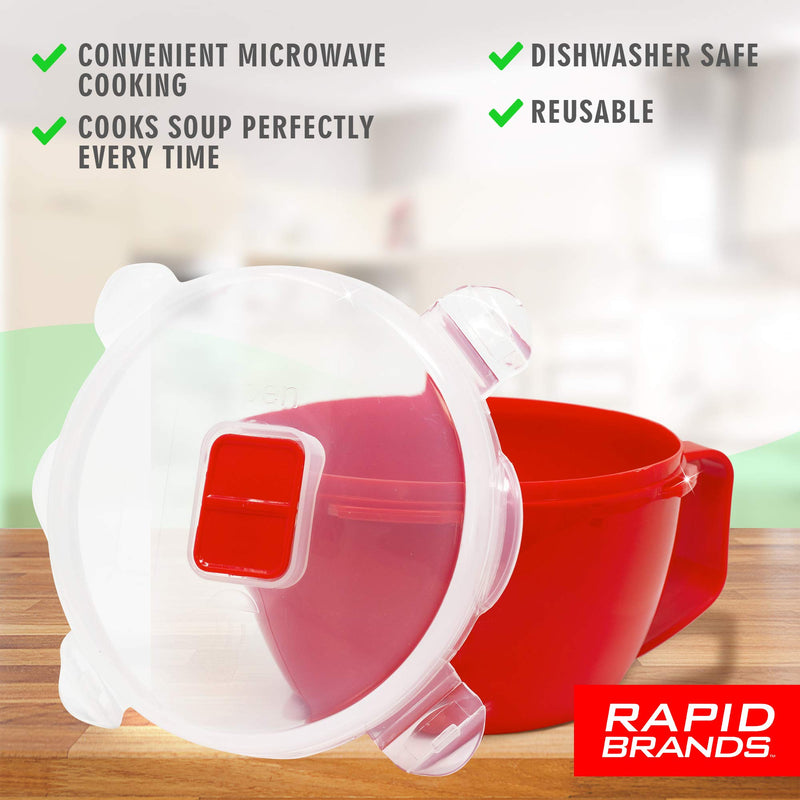 [Australia - AusPower] - Rapid Soup Mug | Microwave Soup & Noodles in Minutes | Perfect for Dorm, Small Kitchen, or Office | Dishwasher-Safe, Microwaveable, & BPA-Free 