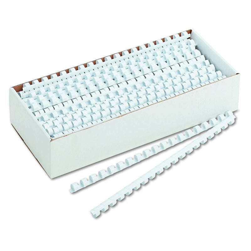 [Australia - AusPower] - Fellowes 52371, Plastic Combs - Round Back, 3/8", 100 pack, White 