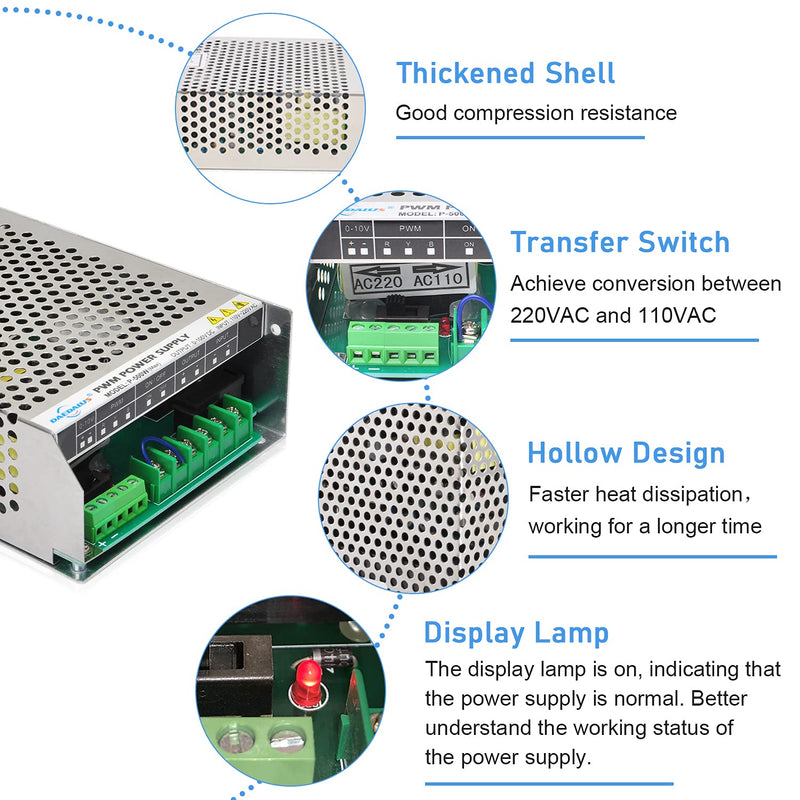 [Australia - AusPower] - Daedalus 0-100vdc PWM Power Supply Unit, Compatible with 500w Brushed Spindle Motor 0-100 vdc 