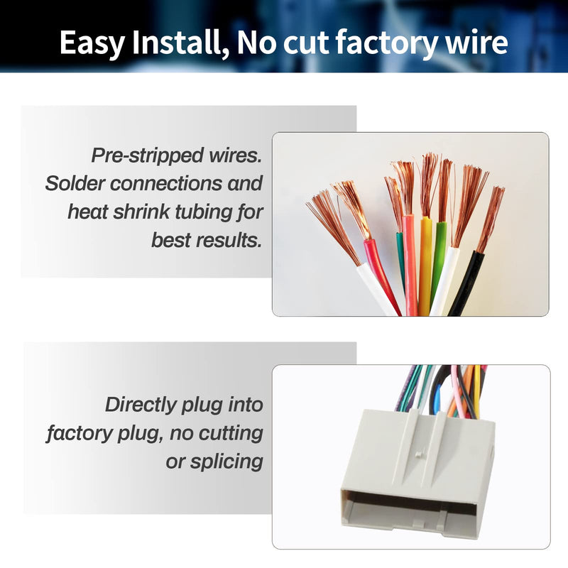 [Australia - AusPower] - RED WOLF Pioneer Radio Stereo Receiver Install Wire Harness Amp/SWC Plug Connector for Ford F150 Escape Focus 2004-2013, Lincoln 2006-2010 Town Car 