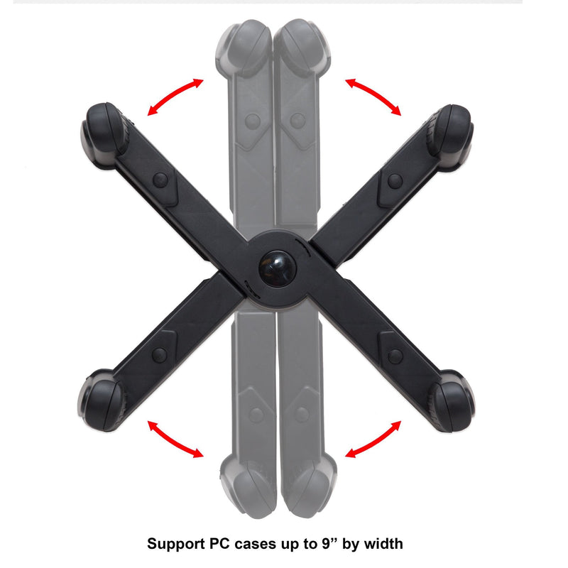 [Australia - AusPower] - Mobile Desktop Tower Computer Floor Stand Rolling Caster Wheels and Adjustable Width from 6 to 10 Inches 