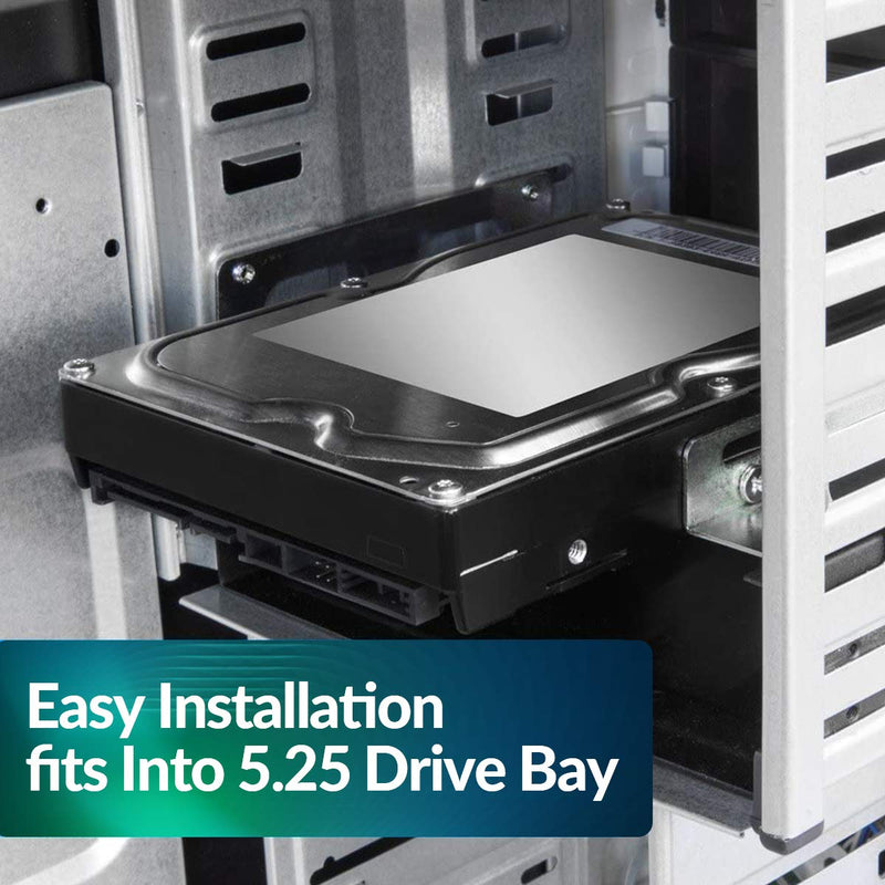 [Australia - AusPower] - 2 Pack HDD Hard Drive Metal Mounting Bracket Adapter, Convert Any 3.5 in HDD Into One 5.25 in Drive Bay 2Pack x3.5 HDD/SSD to 5.25 Metal 