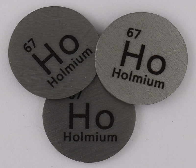 [Australia - AusPower] - Holmium (Ho) 24.26mm Metal Disc 99.9% Pure for Collection or Experiments 