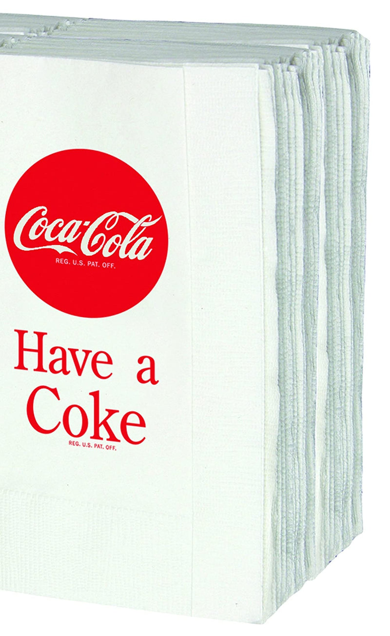 [Australia - AusPower] - Tablecraft CC380 Coca-Cola Logo Printed Napkins, Full, Red 