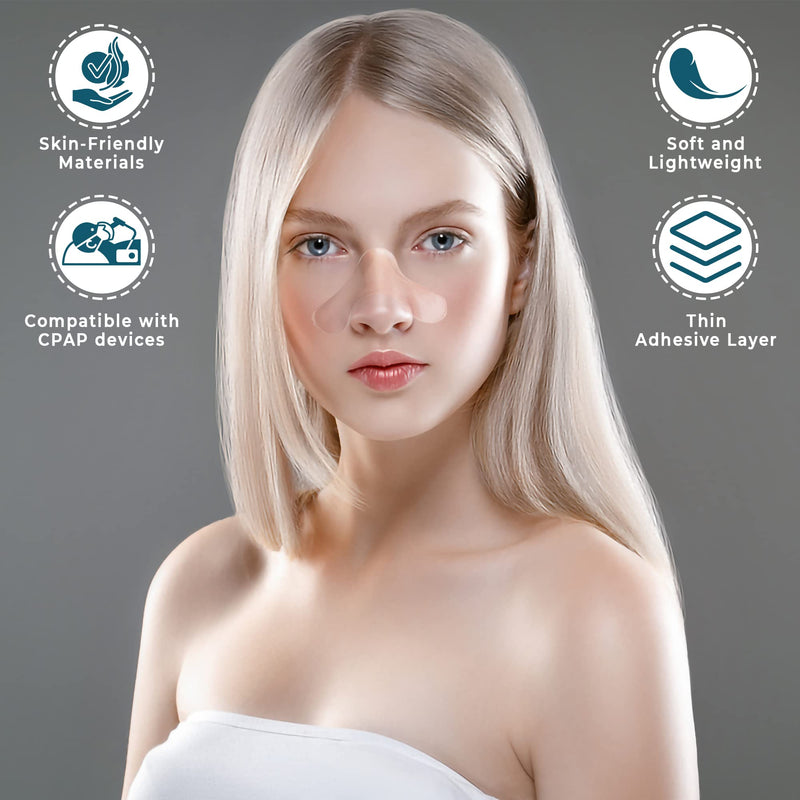 [Australia - AusPower] - 5 Pack CPAP Gel Nose Pads – CPAP Nose Guard – CPAP Nasal Pad Against Irritation and Soreness – Sleep Nose Comfort Pad – Premium Soft CPAP Cushions for Masks – Adhesive Sticky Design Small (Pack of 5) 