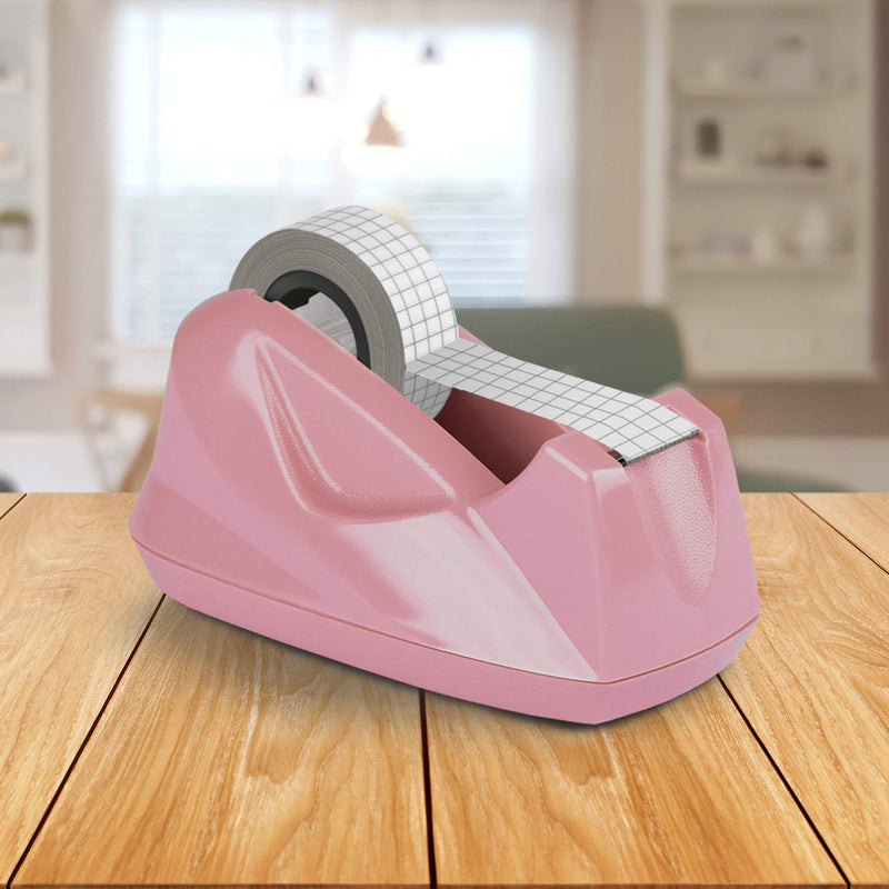 [Australia - AusPower] - Acrimet Premium Desktop Tape Dispenser Non-Skid Base (Heavy Duty) (Pink Color) 