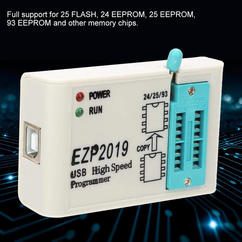[Australia - AusPower] - EZP2019 USB Programmer EEPROM Programmer BIOS Chip Programmer for 24 25 93 EEPROM Flash Bios(with sockets + Test Folder) 