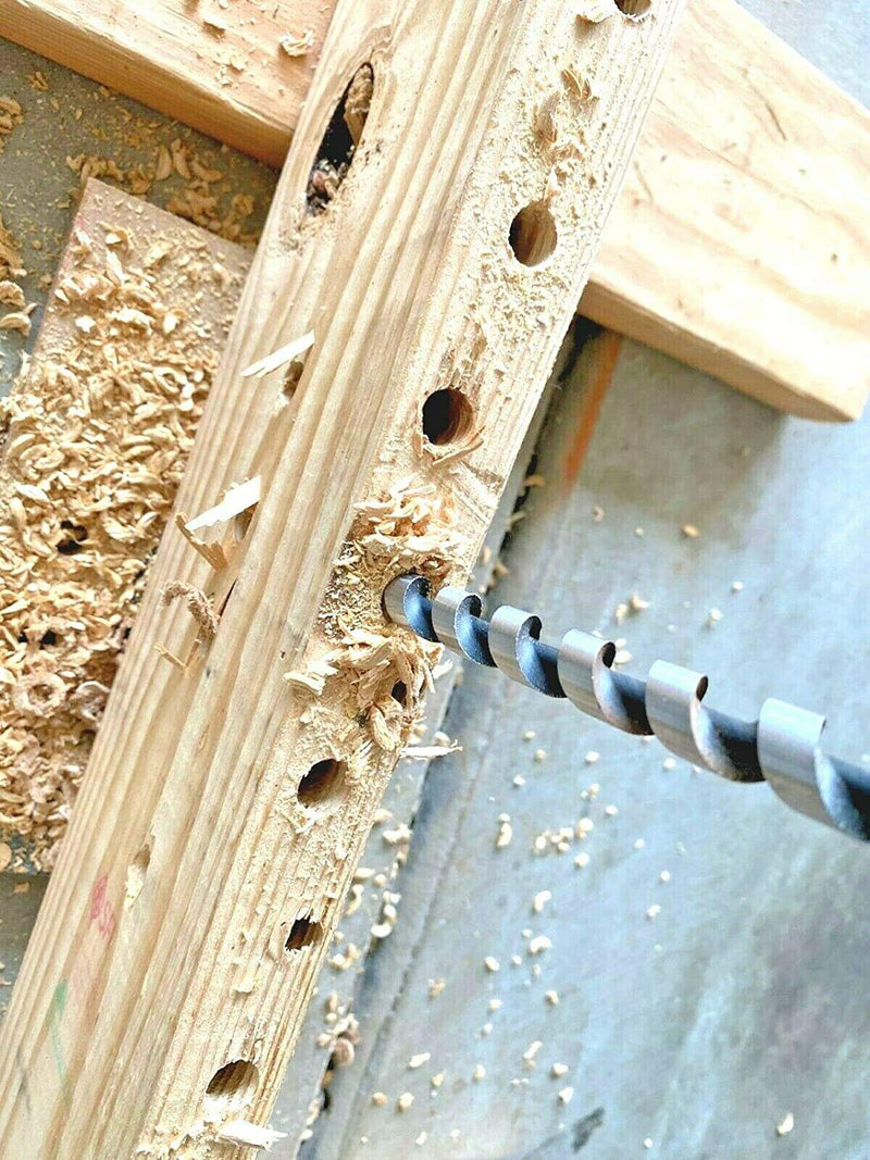 [Australia - AusPower] - SOMADA 1/2-Inch x 10-Inch Auger Drill Bit for Wood, Quick Change Hex Shank 3/8-Inch, Ship Auger Long Drill Bit for Soft and Hard Wood, Plastic, Drywall and Composite Materials 