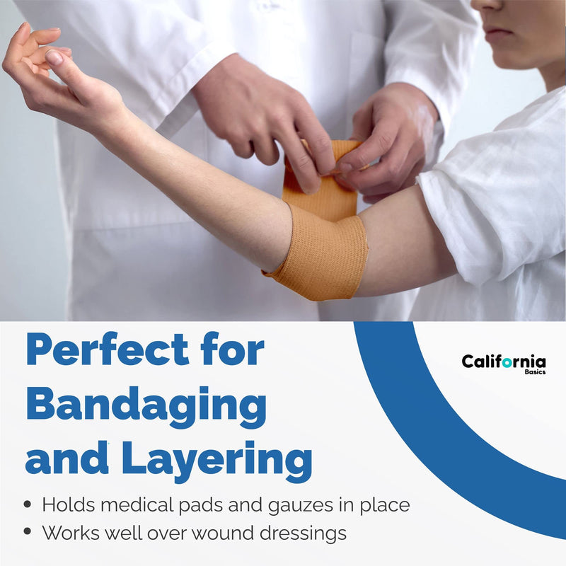 [Australia - AusPower] - Self Adhering Bandage Wrap (Bundle Pack of 8) | 3 Inch by 5 Yards Non Woven Self Adhesive Bandage Wrap | Brown Athletic Tape for Wrist, Hand and Ankle wrap | Premium-Grade Medical Bandage Tape 8 Pack 