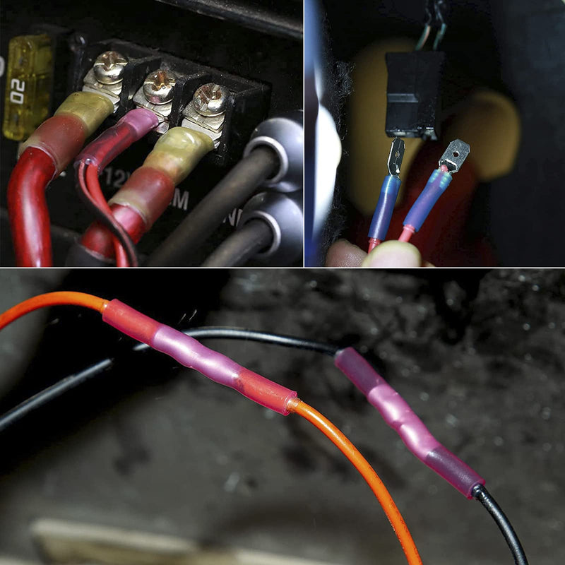 [Australia - AusPower] - Ginsco 250pcs Heat Shrink Wire Connector DIY Kit Waterproof Marine Automotive Terminals Set 250pcs connectors 