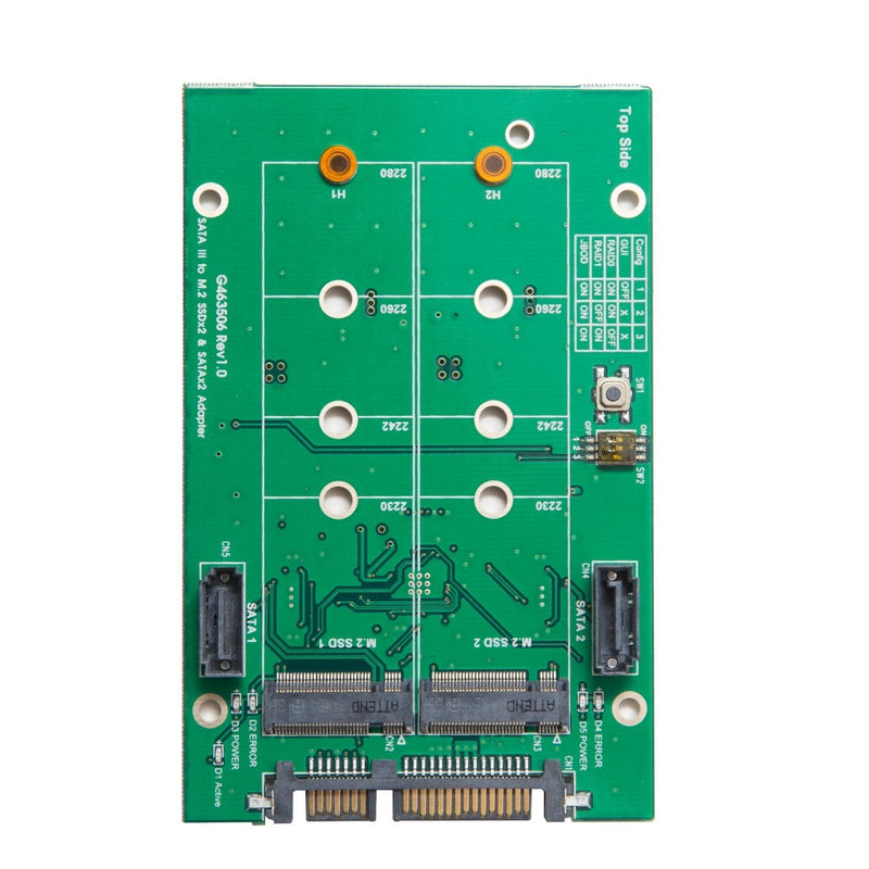 [Australia - AusPower] - Syba SY-ADA40102 3.5" SATAIII to M.2 SSD RAID Adapter Green M.2 RAID + SATA 