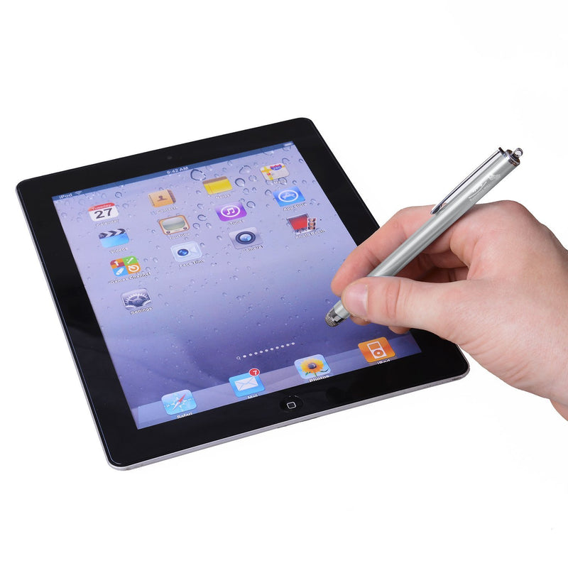 [Australia - AusPower] - The Friendly Swede Stylus Pens for Touch Screens - Micro-Knit Mesh Tip Capacitive Stylus Pen for Tablets and Phone, with Replaceable Fiber Tip Design (3 Pack) Red + Black + Silver 