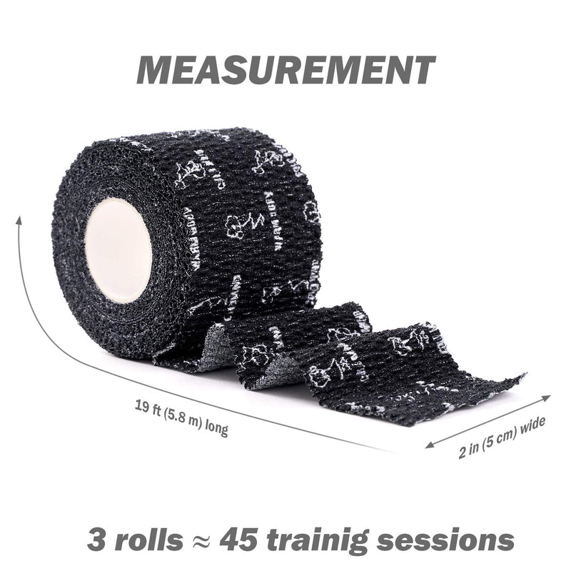 [Australia - AusPower] - WARM BODY COLD MIND 2" Premium Lifting Thumb Tape for Weightlifting, Powerlifting & Strength Deadlift Training, for Crossfit, Hook Grip Tearable Cotton Sweat Proof 