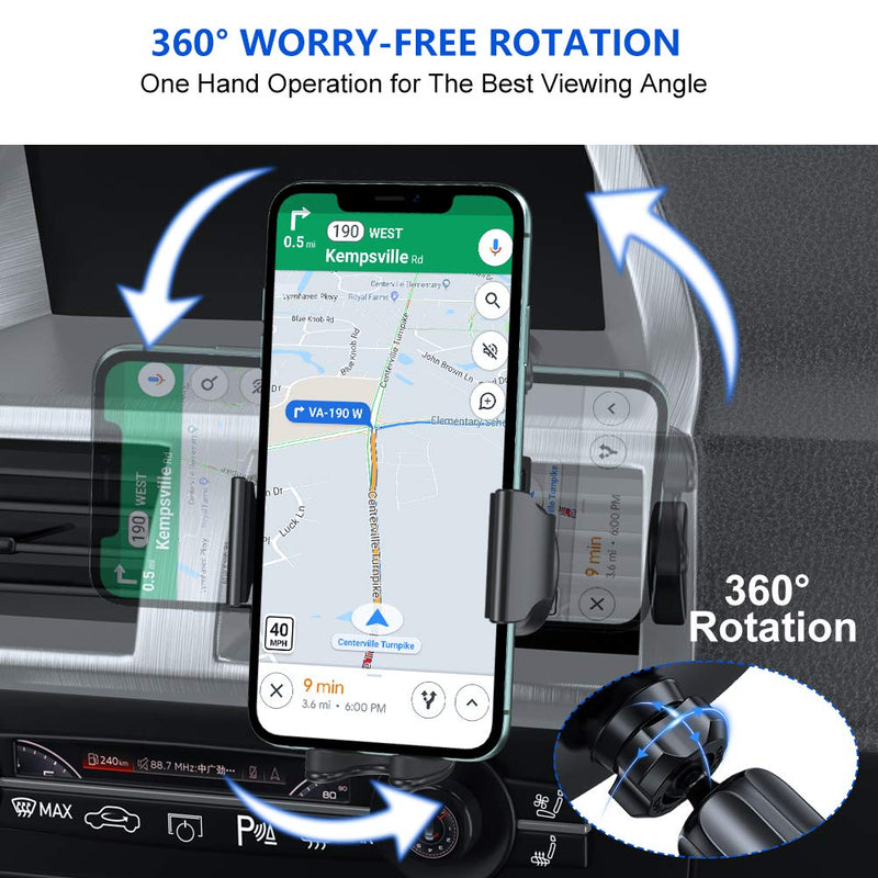[Australia - AusPower] - [Upgraded-2nd Generation] Miracase Universal Phone Holder for Car, Air Vent Car Phone Holder Mount Compatible with iPhone 13 Series/iPhone 12 Series/11 Pro Max/SE/XR and All Phones,Black Black 