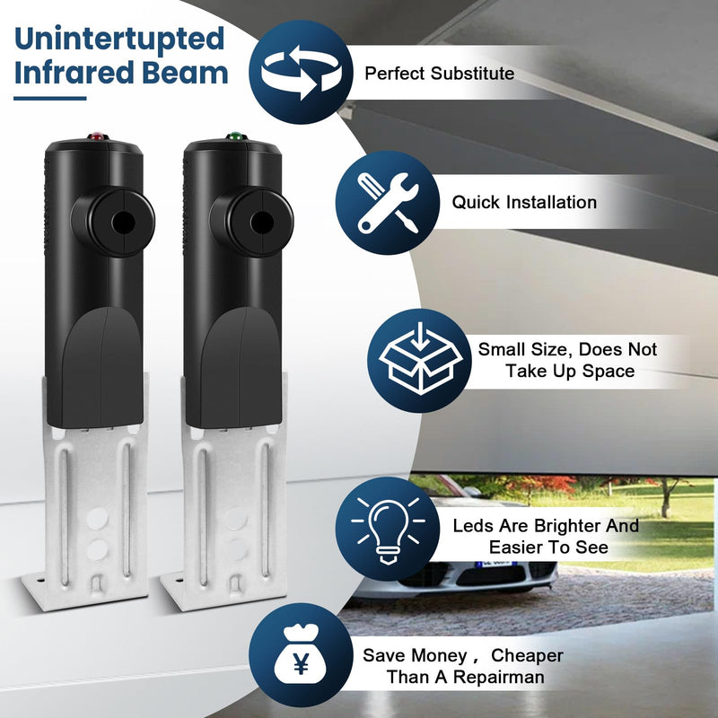 [Australia - AusPower] - GSTB-R STB-BL Safety Sensors, Replacement for Genie Garage Door sensors, Compatible with Genie Garage Door openers Made After 1993, Item Includes Two Sensors (Receiving&Sending) 