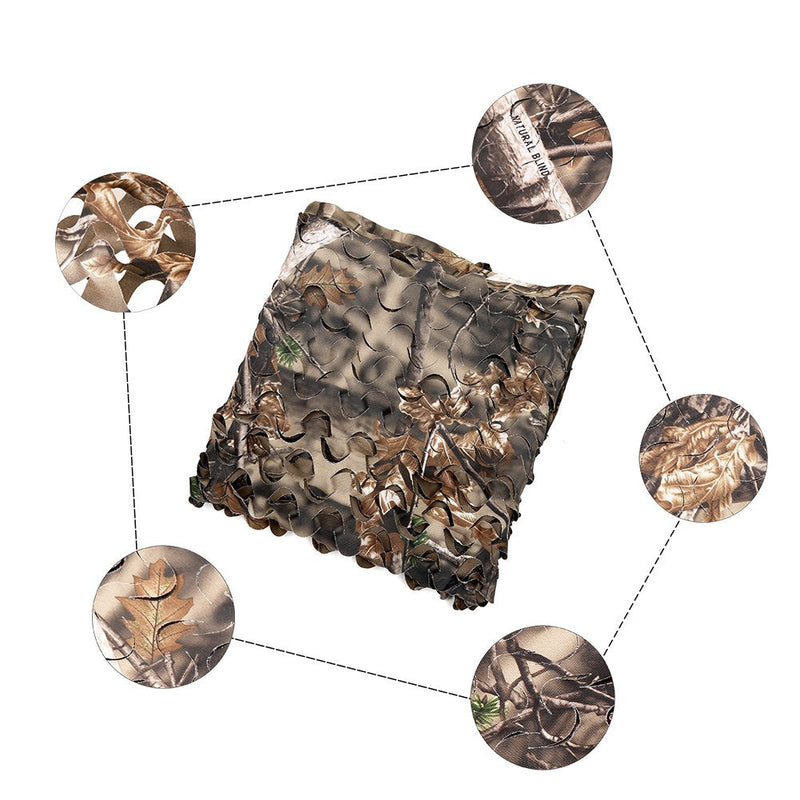 [Australia - AusPower] - AUSCAMOTEK 300D Woodland Camo Netting Camouflage Net Hunting Blinds 5x6.5/10/13/20 feet Different Sizes and Colors Available 5×6.5ft(appro.)/1.5m×2m Brown 