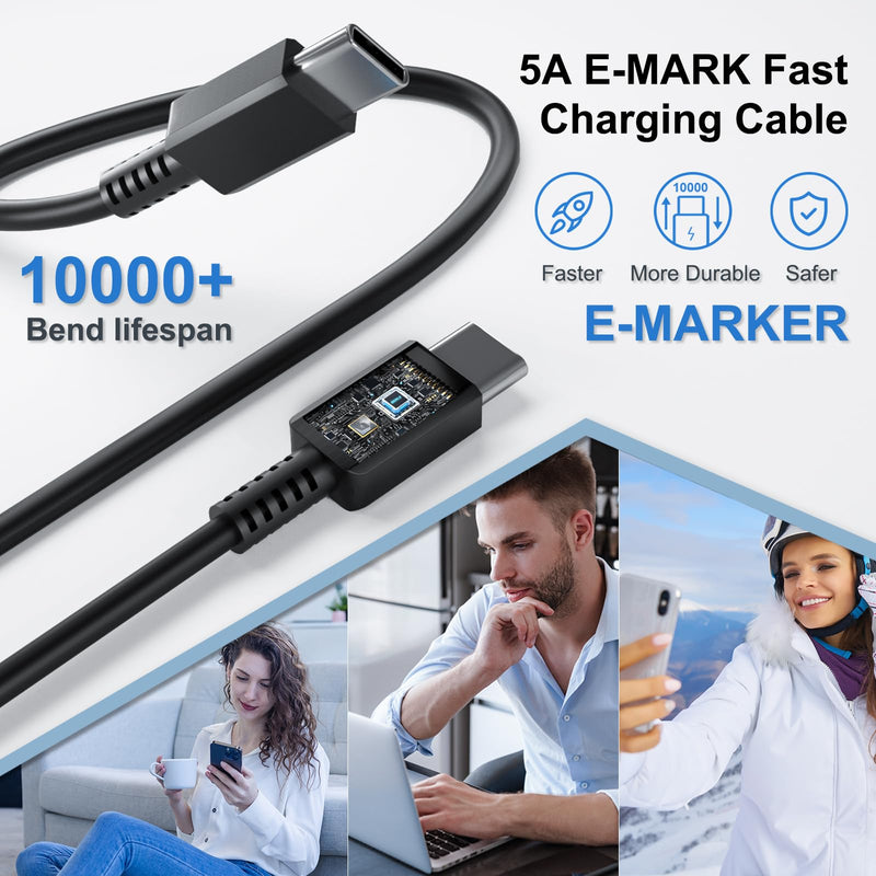 [Australia - AusPower] - 45W Samsung Type C Charger Block for Galaxy S22 Ultra, S23 Ultra, S22 Plus, S21, S23 Plus, Note 10, Note 20, Flip 5, Fold 5, Tab S9, S9 Ultra, S8, S7, S8, 45 Watt USB C Super Fast Charging 2.0 Charge 