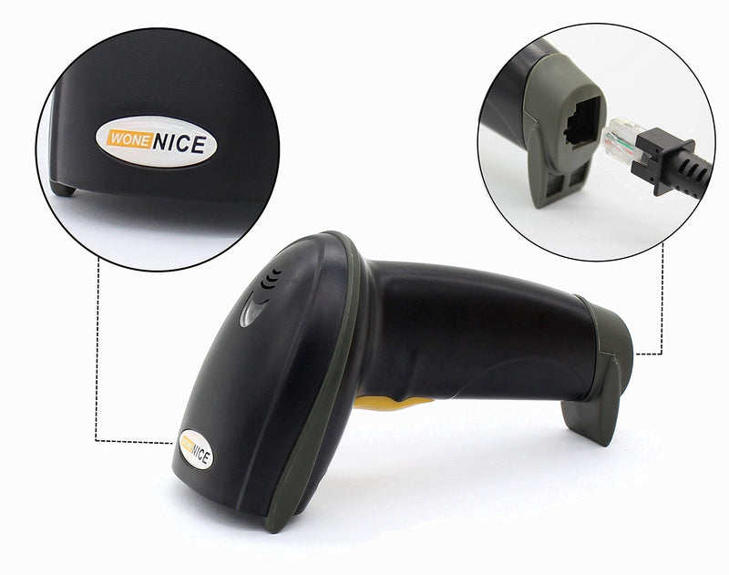 [Australia - AusPower] - WoneNice Barcode Scanner Bundle | WN3300 USB Barcode Scanner + WN2806G Barcode Scanner with Stand 