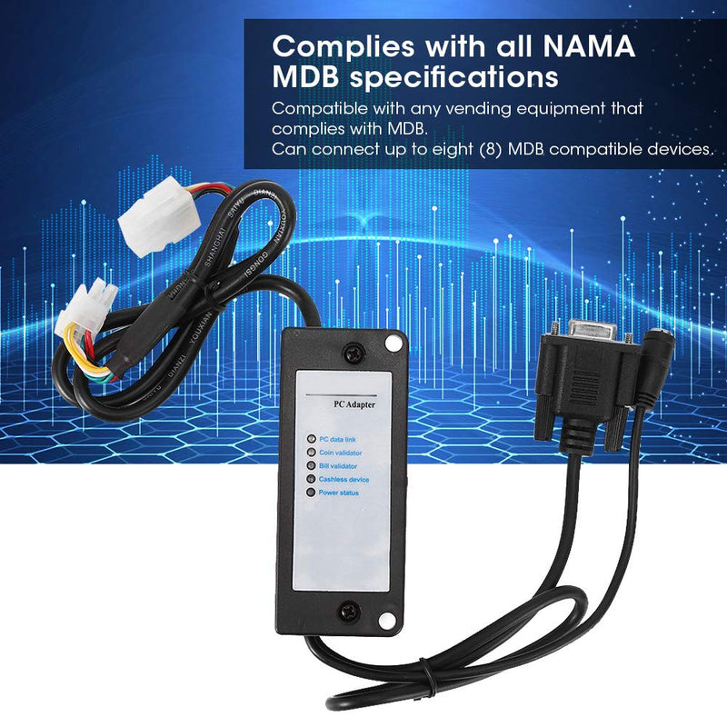 [Australia - AusPower] - 125 MDB Payment Device to PC Converter, RS232 Adapter Bill Acceptor Computer Serial Port Transfer Box Comes with Cables, for Connecting MDB Coin Receivers 