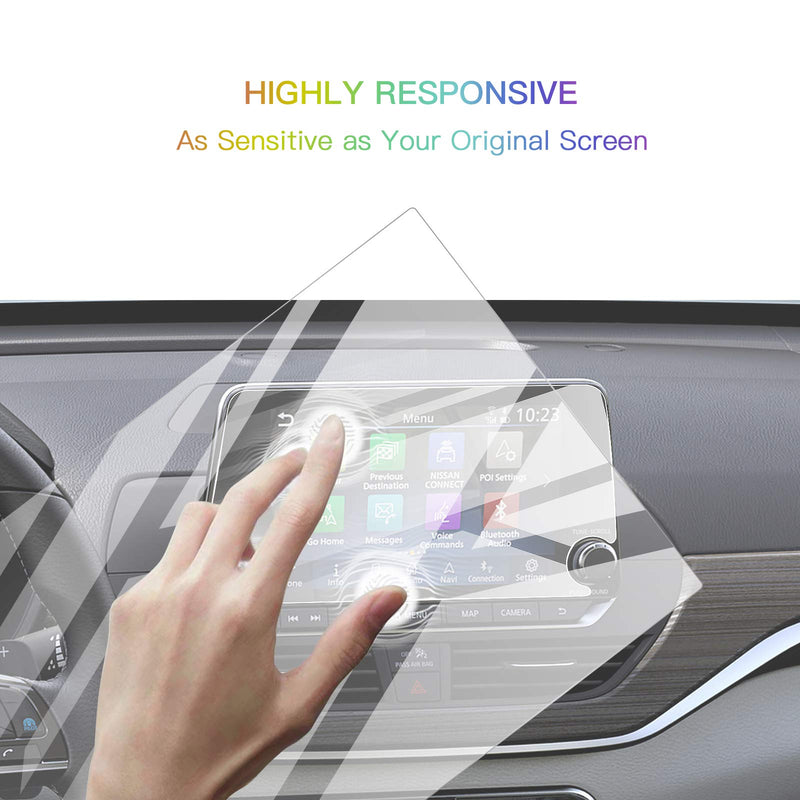 [Australia - AusPower] - Screen Protector Foils for 2021 Nissan Rogue S SL SV 8In Navigation Display Tempered Glass 9H Hardness Anti Glare & Scratch HD Clear LCD GPS Touch Screen Protective Film (8In) 