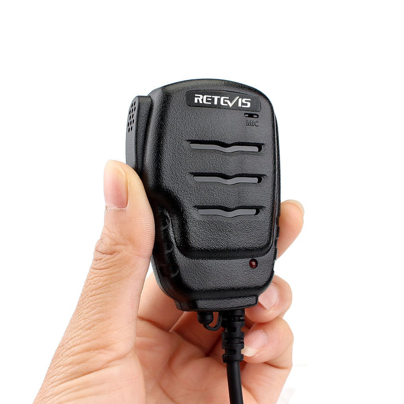 [Australia - AusPower] - Retevis H-777 Walkie Talkies Mic 2 Pin Shoulder Speaker Mic for Retevis RT22 RT21 RT19 H-777S RT15 RT68 RT27 RT21V RB26 RT18 RT1 RT28 RT-5R RT85 RT76 Arcshell AR-5 UV-5R BF-888S 2 Way Radios (1 Pack) 