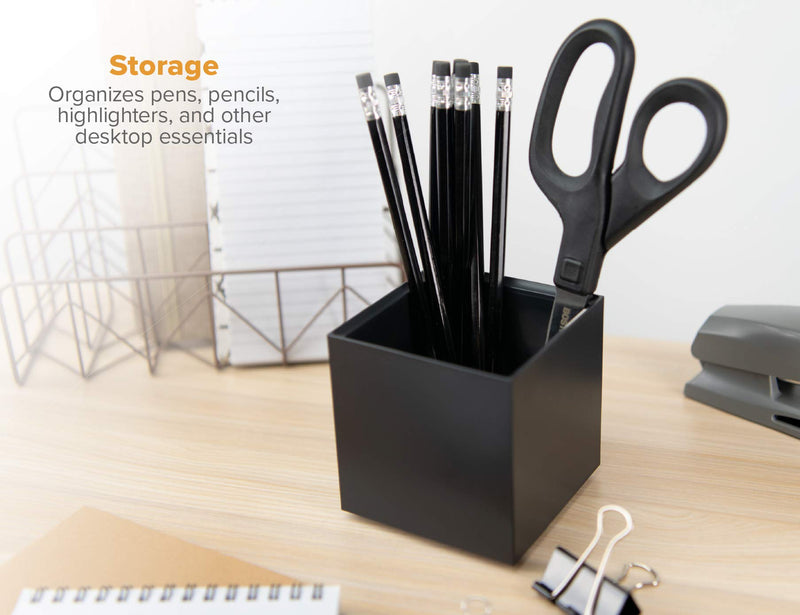 [Australia - AusPower] - Bostitch Office Konnect Pencil Cup Desk Organizer, Pen Cup, 2-Pack, Black Pencil Cup, 2-Pack 