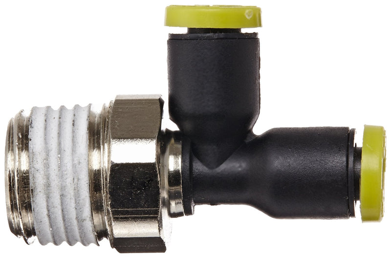 [Australia - AusPower] - Legris 3103 04 13 Nylon & Nickel-Plated Brass Push-to-Connect Fitting, Run Tee, 5/32" or 4 mm Tube OD x 1/4" BSPT Male 