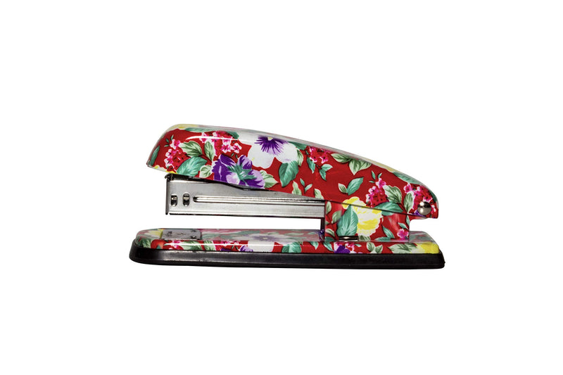 [Australia - AusPower] - Cute Office/Home/School Stapler, Portable, Durable Metal Desktop Stapler, with Pretty Elegant Printing in The Standard Size, with 1000 Staples Red 