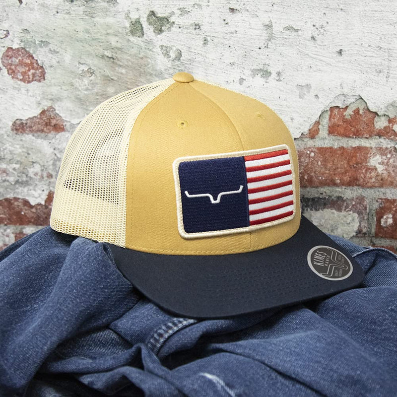 [Australia - AusPower] - Kimes Ranch Apparel Mens Kimes Ranch Brown Trucker Cap OS Brown/Navy 