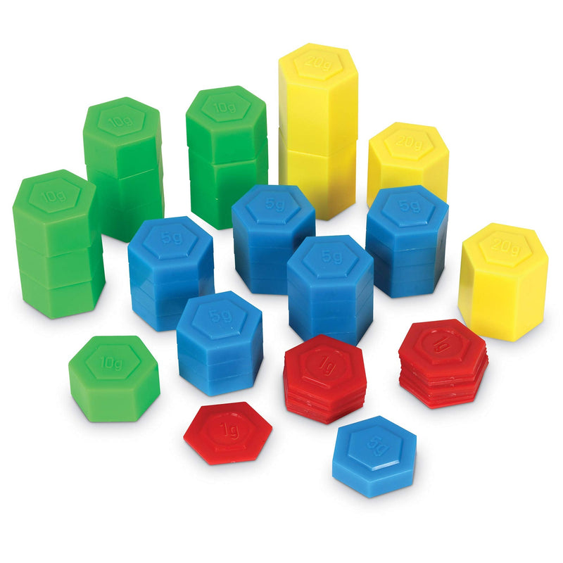 [Australia - AusPower] - Learning Resources Hexagram Weights - Set of 54 Pieces, Ages 8+ Math Teacher Supplies, Math Learning Tools, Math Games for Kids 