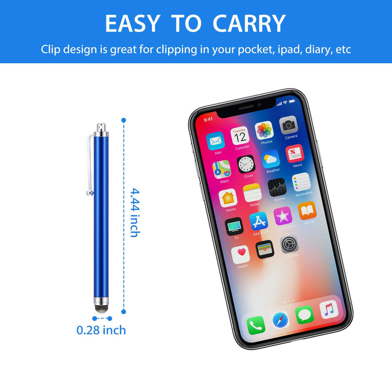 [Australia - AusPower] - 36 Pieces Stylus Pens Fiber Tip Series Capacitive Stylus Pens for Universal Touch Screen Devices Compatible with iPhone, iPad, Tablet (12 Colors) 