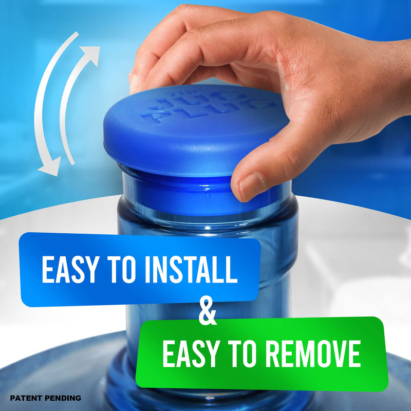 [Australia - AusPower] - The Jug Plug - 5 Gallon Water Jug Reusable Replacement Cap - Silicone No Spill Top Lid Cover fits 55mm Bottles - Pack of 3 