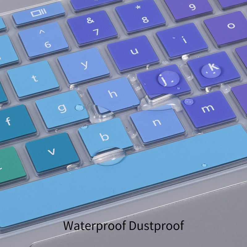 [Australia - AusPower] - Colorful Keyboard Cover for HP 11.6 inch Chromebook, HP Chromebook x360 11.6 inch & HP Chromebook 11 G2, G3, G4,G5, G6 EE, G7 EE, 11A-NB0013DX (NOT Fit HP Chromebook 11a-na,11A G8 EE), Rainbow 