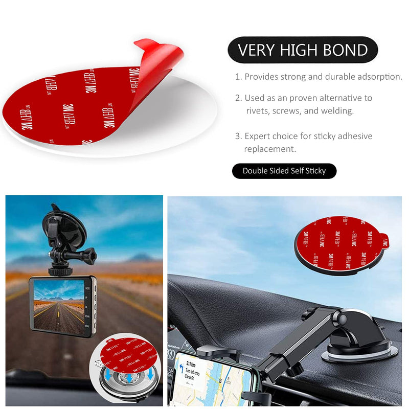 [Australia - AusPower] - 9 PCS Adhesives Pads for Suction Cup Mount, 80mm(3.15 inches) Transparent Double-Sided Sticky Pad Windshield Mount Adhesives for Dashboard Mounting Disk and Windshield Camera, GPS, Car Phone Mount 