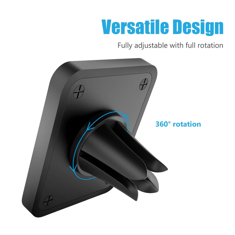 [Australia - AusPower] - WixGear Universal Air Vent Magnetic Phone Car Mount Holder for Cell Phones with Fast Swift-Snap Technology, Magnetic Cell Phone Mount [New Stronger Square Design] 