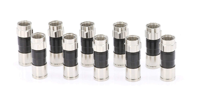 [Australia - AusPower] - THE CIMPLE CO Coaxial Cable Compression Fitting - 50 Pack Connector - for RG6 Coax Cable - with Weather Seal O Ring and Water Tight Grip Silver 