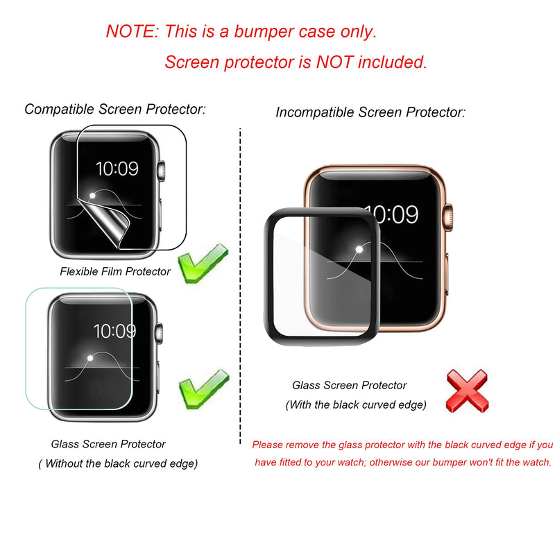 [Australia - AusPower] - Secbolt Bling Case Compatible with Apple Watch 40mm, Full Cover Bumper Screen Protector for iWatch SE Series 6 Series 5 Series 4 (Silver-40mm) Silver 