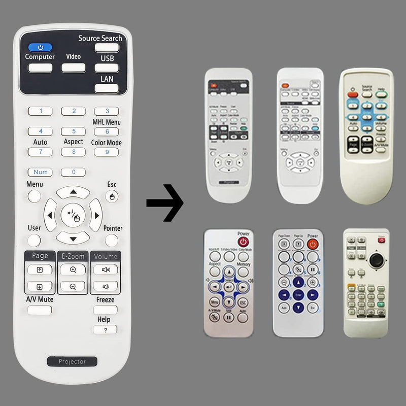 [Australia - AusPower] - CHUNGHOP Universal Projector Remote Control for Epson Projector Remote PowerLite Home Cinema 1040 PowerLite Contoller-No Program Needed 