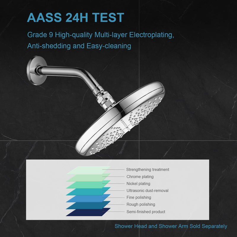 [Australia - AusPower] - OFFO All Metal Shower Head Swivel Ball Adapter, Solid Brass Adjustable Shower Arm Extension Connector Universal Showering Component, Chrome 