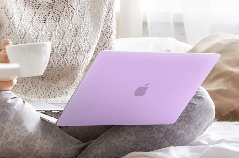 [Australia - AusPower] - Batianda for MacBook Air 13 Inch Case 2020 2019 2018 Release A2337 M1 A2179 A1932 with Touch ID, Plastic Hard Shell Cover + Keyboard Cover, C-Matte Purple 